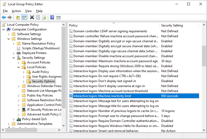 group policy screensaver settings