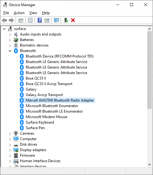 Changing the Bluetooth name on a Windows computer